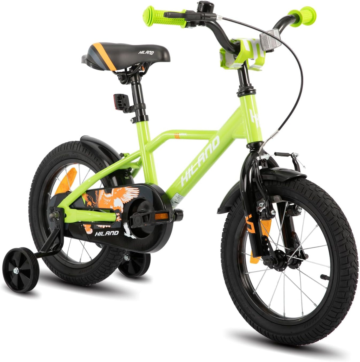 Bicicletas urbanas para niños, 82 cm, HH HILAND, HILAND Hawk Bicicleta Infantil 12/14/16/20 Pulgadas, 2-10 Años, con Ruedas de Apoyo o Pata de Cabra