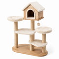 Árbol para gatos de madera con plataformas de felpa