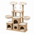 Árbol para gatos de madera con plataformas de poliéster y postes de sisal 150 cm