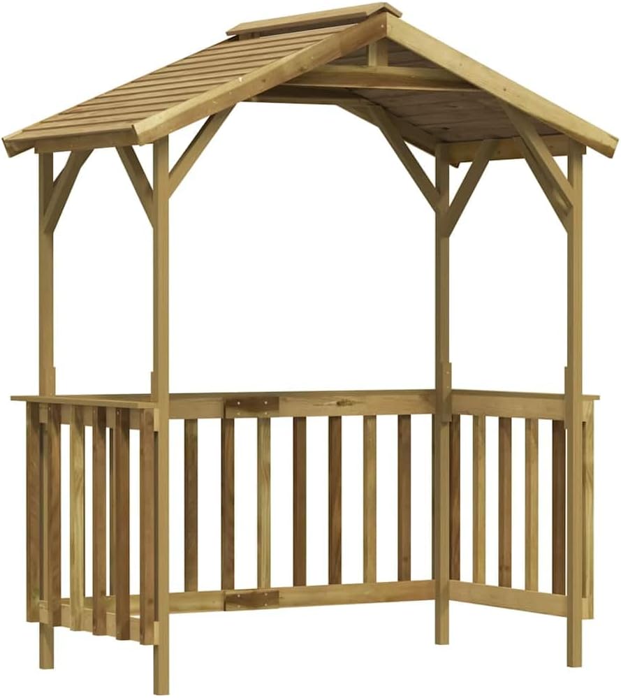 vidaXL barbacoa, 163,5 × 93 × 210 cm, madera, para el jardín, 5x93x210 cm Madera Pino Impregnada