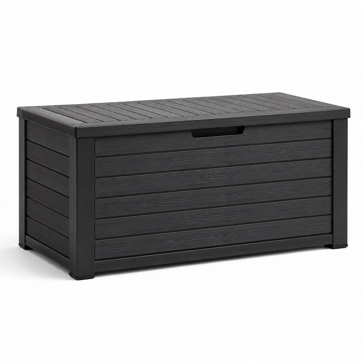 Cofre de jardín de polipropileno negro 120x56x63 cm