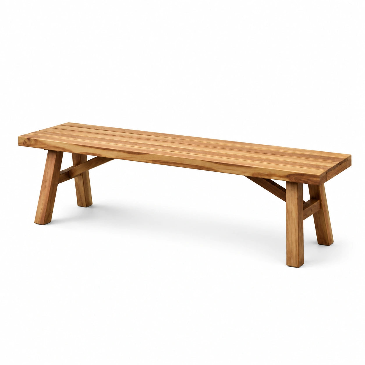 Banco de madera de teca 180x40x45 cm para exterior
