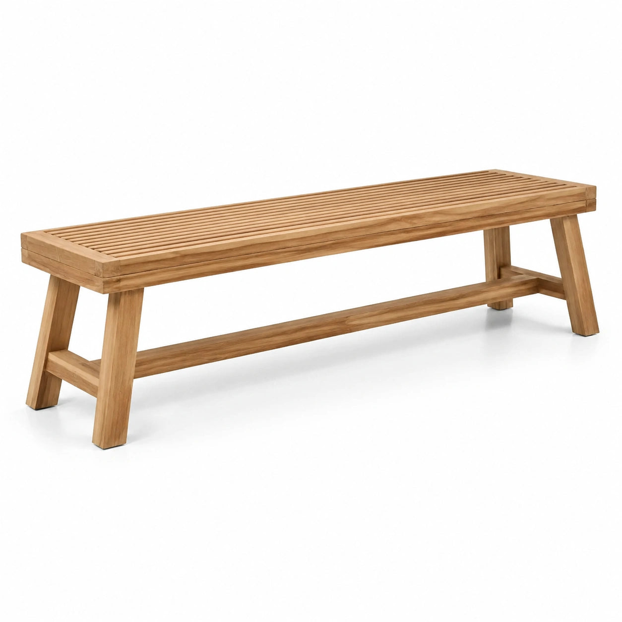 Banco de madera de teca para exterior 180x35x45 cm