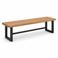 Banco de madera y acero 180x40x45 cm