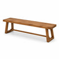 Banco de madera teca marrón 180x35x45 cm