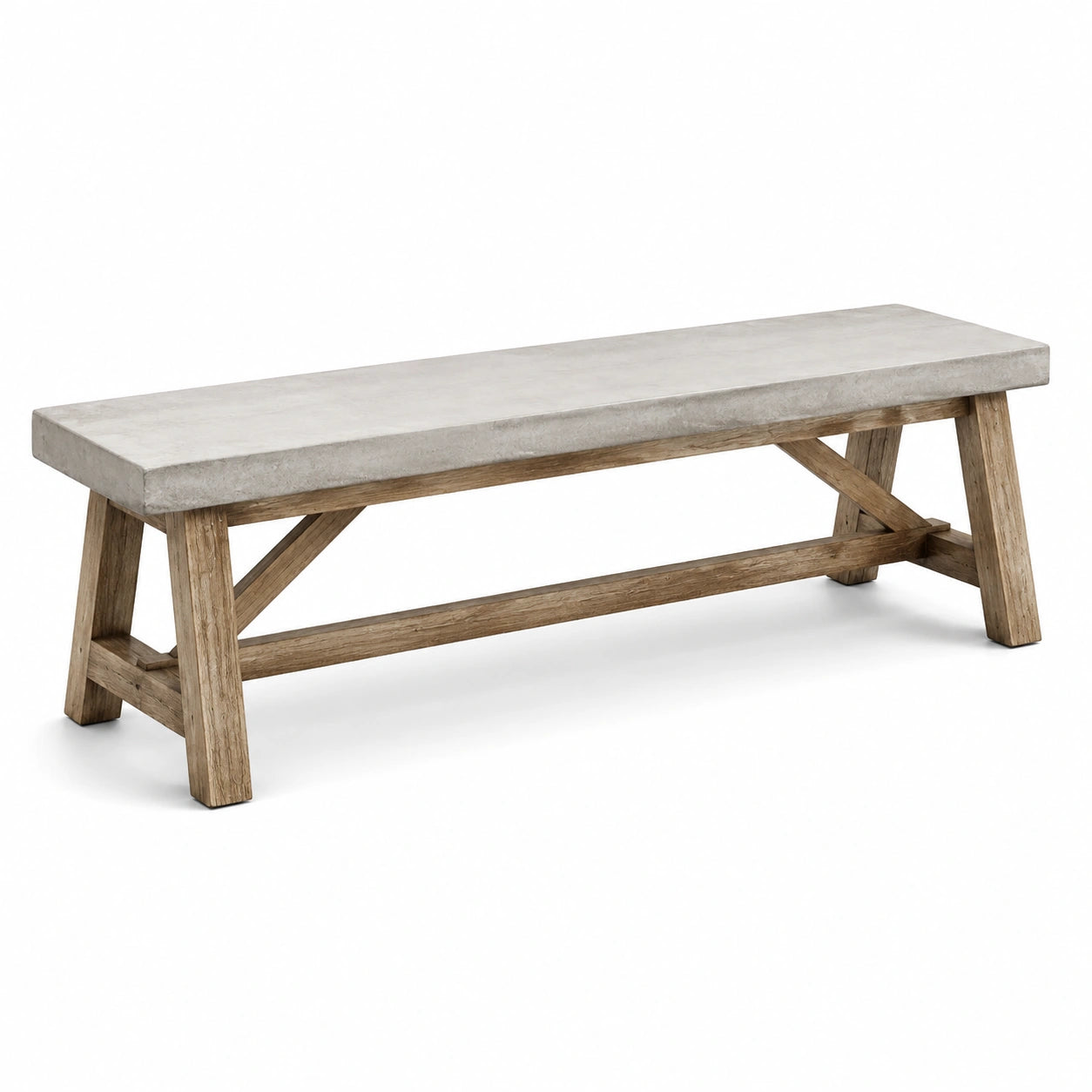 Banco de hormigón y madera maciza 140 cm