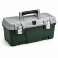 Caja de herramientas de plástico con cierres metálicos 40cm Verde/Gris