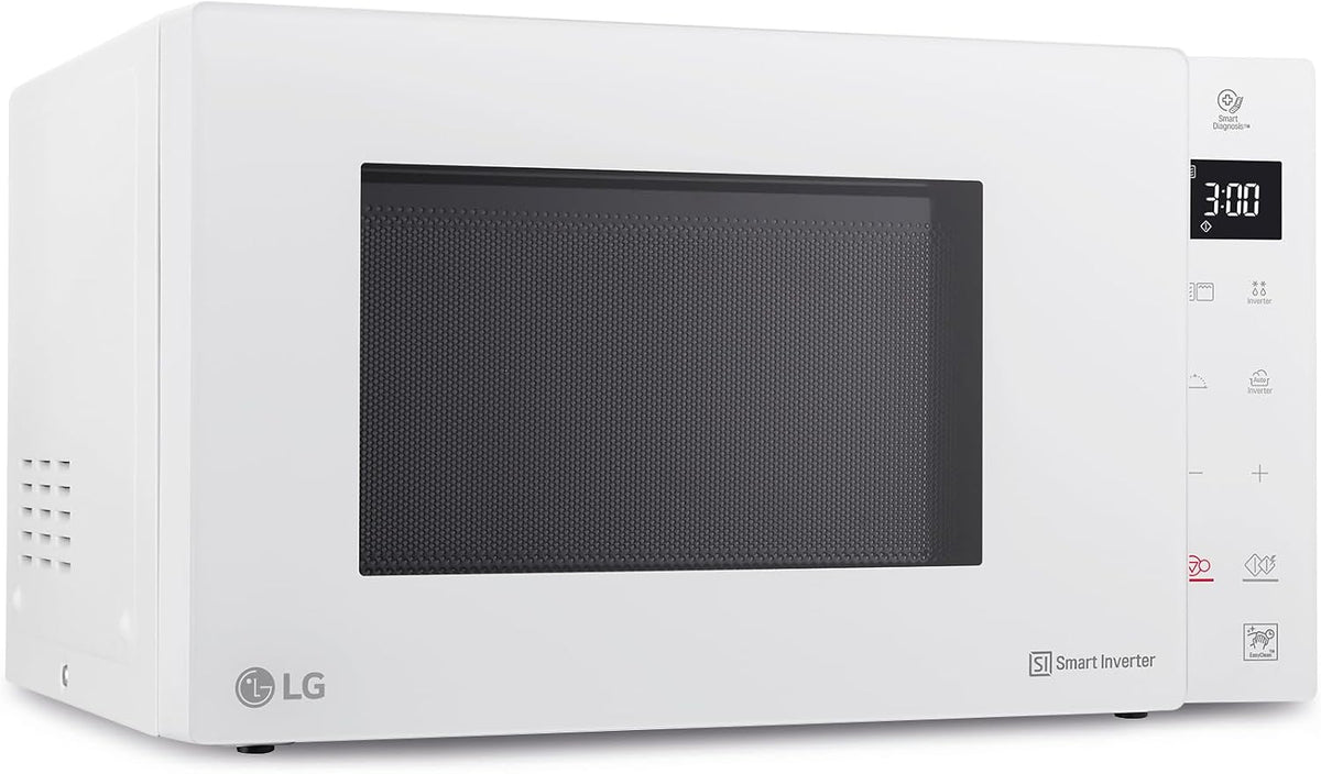 LG MH6535GDH Microondas con grill, 47,6 × 27,2 × 38,8cm, 1000W, 25 l, control inteligente, blanco