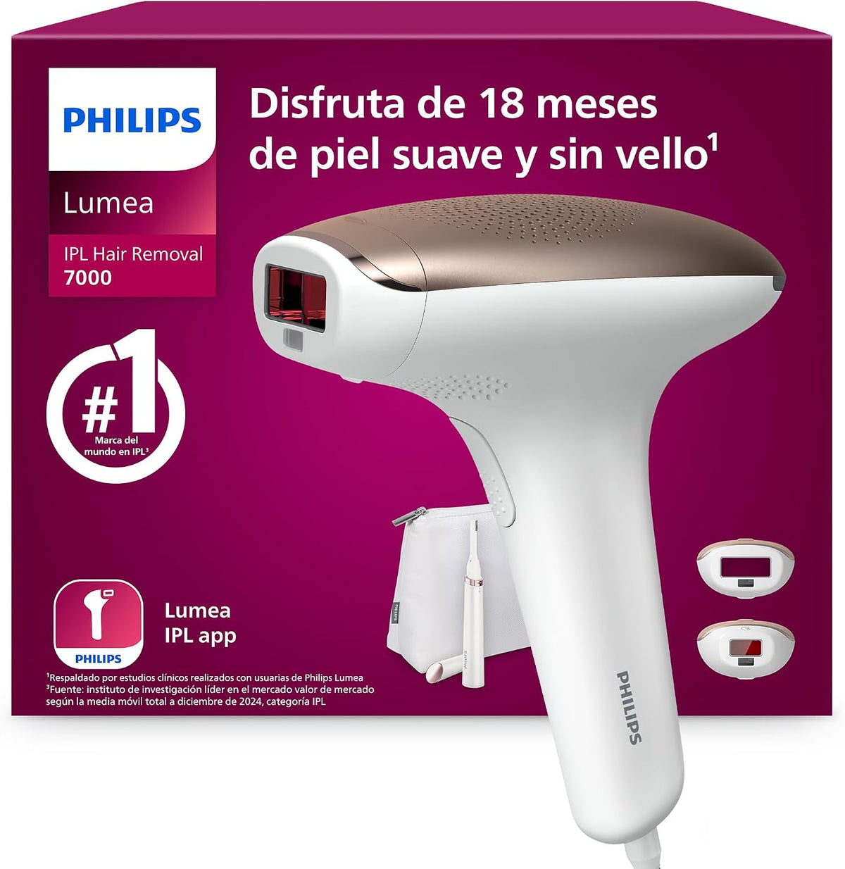 Philips BRI921/00 Sistemas de depilación de luz pulsada, Philips Lumea serie 7000, con lápiz recortador compacto Satin, modelo BRI921/00