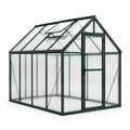 Invernadero de aluminio con paneles de policarbonato transparente 250x190x195 cm