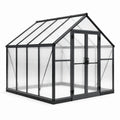 Invernadero de policarbonato con estructura de aluminio 250x185x195 cm