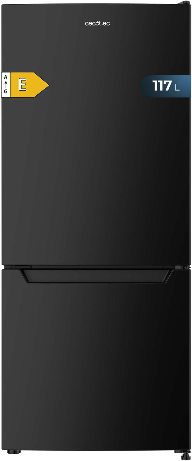 frigorífico, 47 × 49 × 114 cm, 117L, No Frost, negro, Cecotec