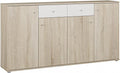 armario, 160 × 80 X 32 cm, con cajones, blanco, para el salón, Home Heavenly