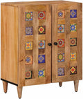 vidaXL armario, 60 × 33 × 75 cm, madera, vidaXL Aparador 60 x 33 x 75 cm Madera de Mango Maciza Natural