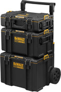 DEWALT DWST83402-1 armario, 554 × 500 × 1150 mm, negro, Taller modular 3en1 TOUGHSYSTEM 2.0, IP65. Negro y amarillo