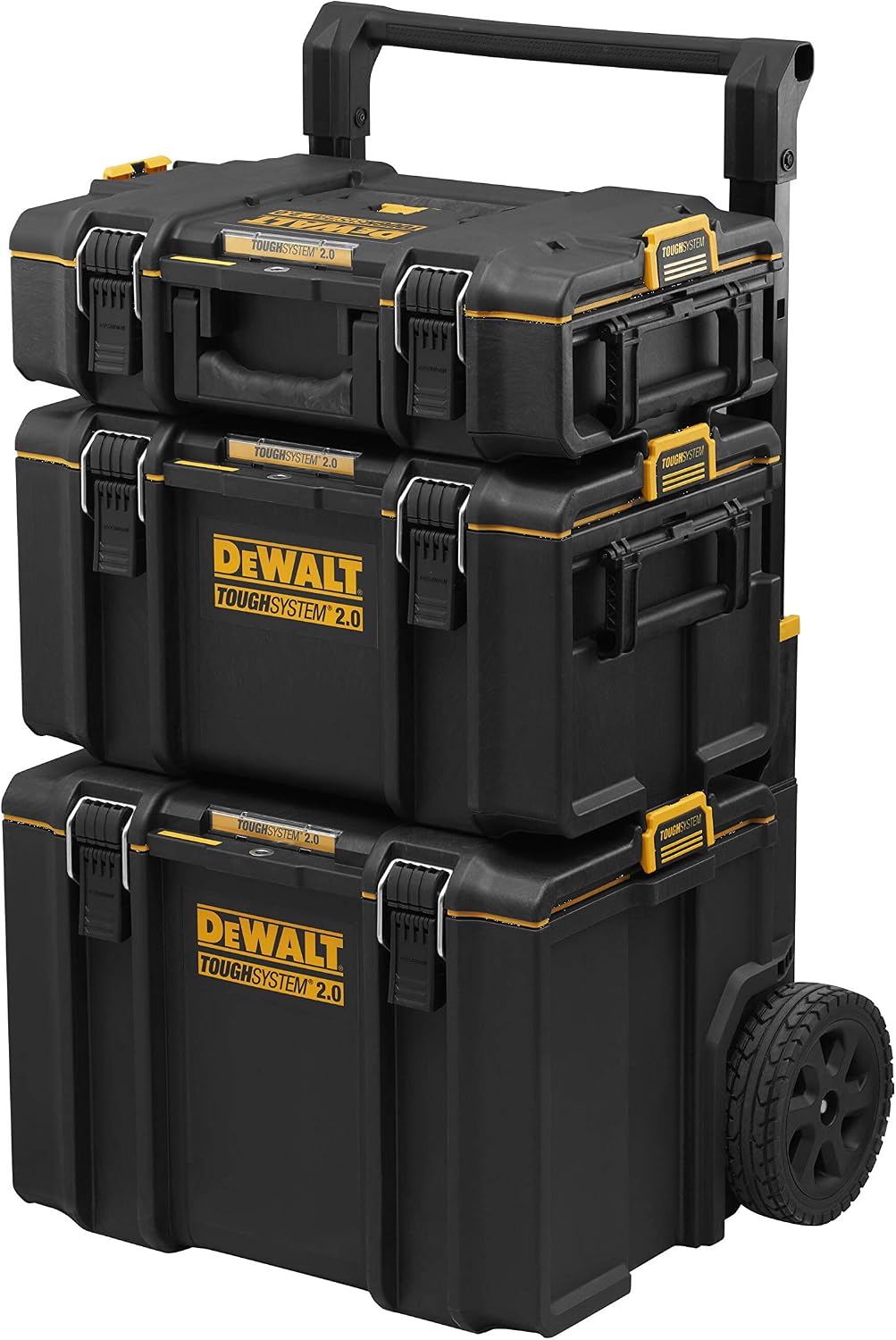 DEWALT DWST83402-1 armario, 554 × 500 × 1150 mm, negro, Taller modular 3en1 TOUGHSYSTEM 2.0, IP65. Negro y amarillo