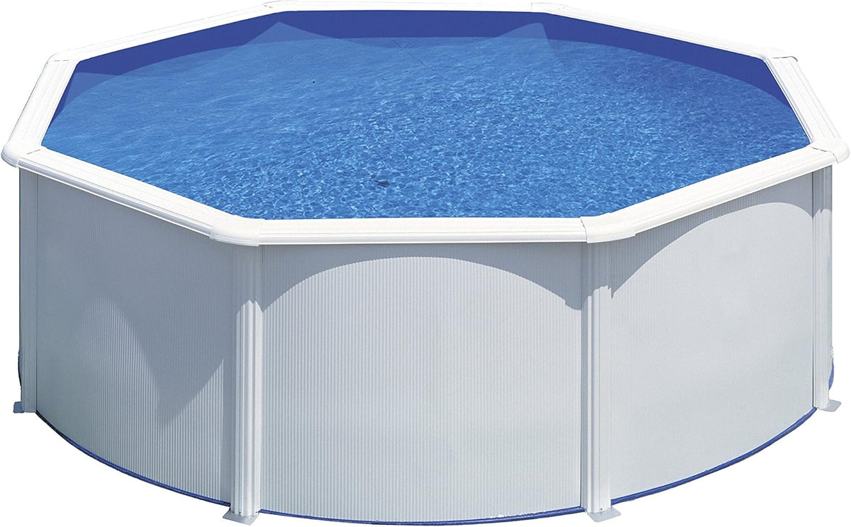 piscina, 300 × 120 cm, acero, Gre, de Acero Redonda Bora Bora con filtro cartucho 300x120