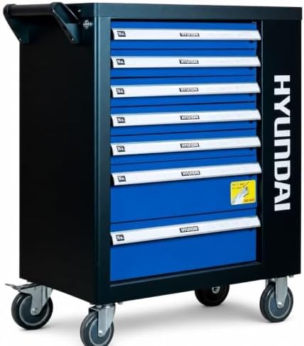 herramienta, con cajones, acero, HYUNDAI