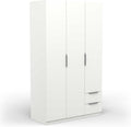 armario, 119,4 × 51,1 × 203 cm, con cajones, madera, blanco, Demeyere, 4 x 51, 1 x 203 cm