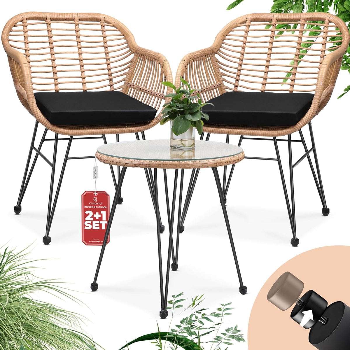 silla, 53 × 55cm, vidrio, para el jardín, para la terraza, CASARIA