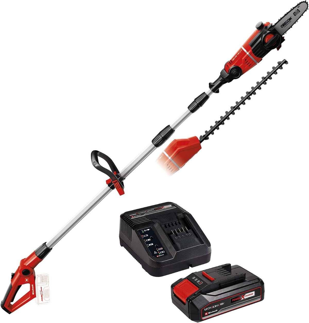 Einhell Cortasetos, 200 mm, 18 V, inalámbrico, para el jardín, 18 V + Kit para principiantes con Batería 2, 5 Ah + Cargador Power X-Change