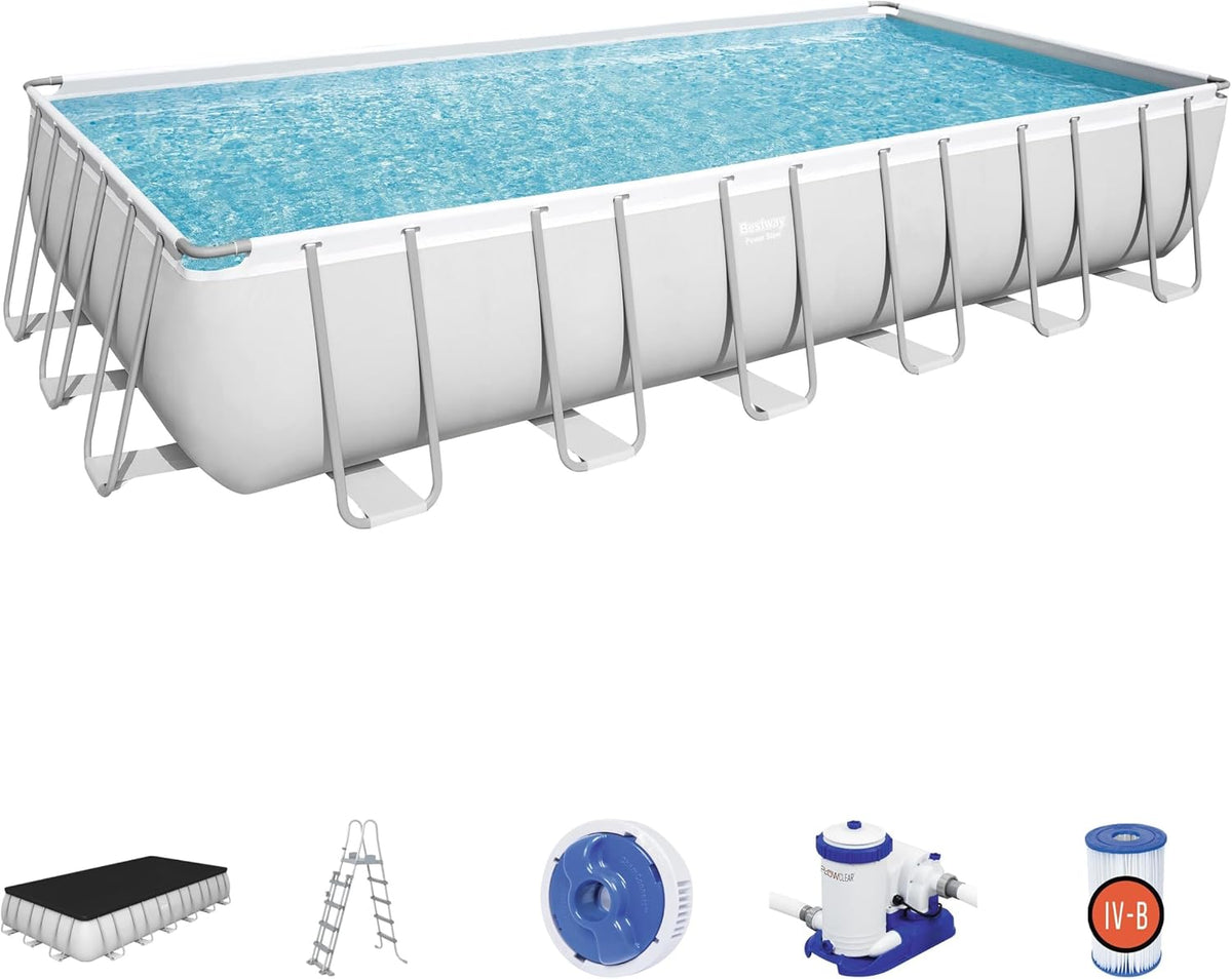 Bestway piscina, 732 × 366 × 132 cm, blanco