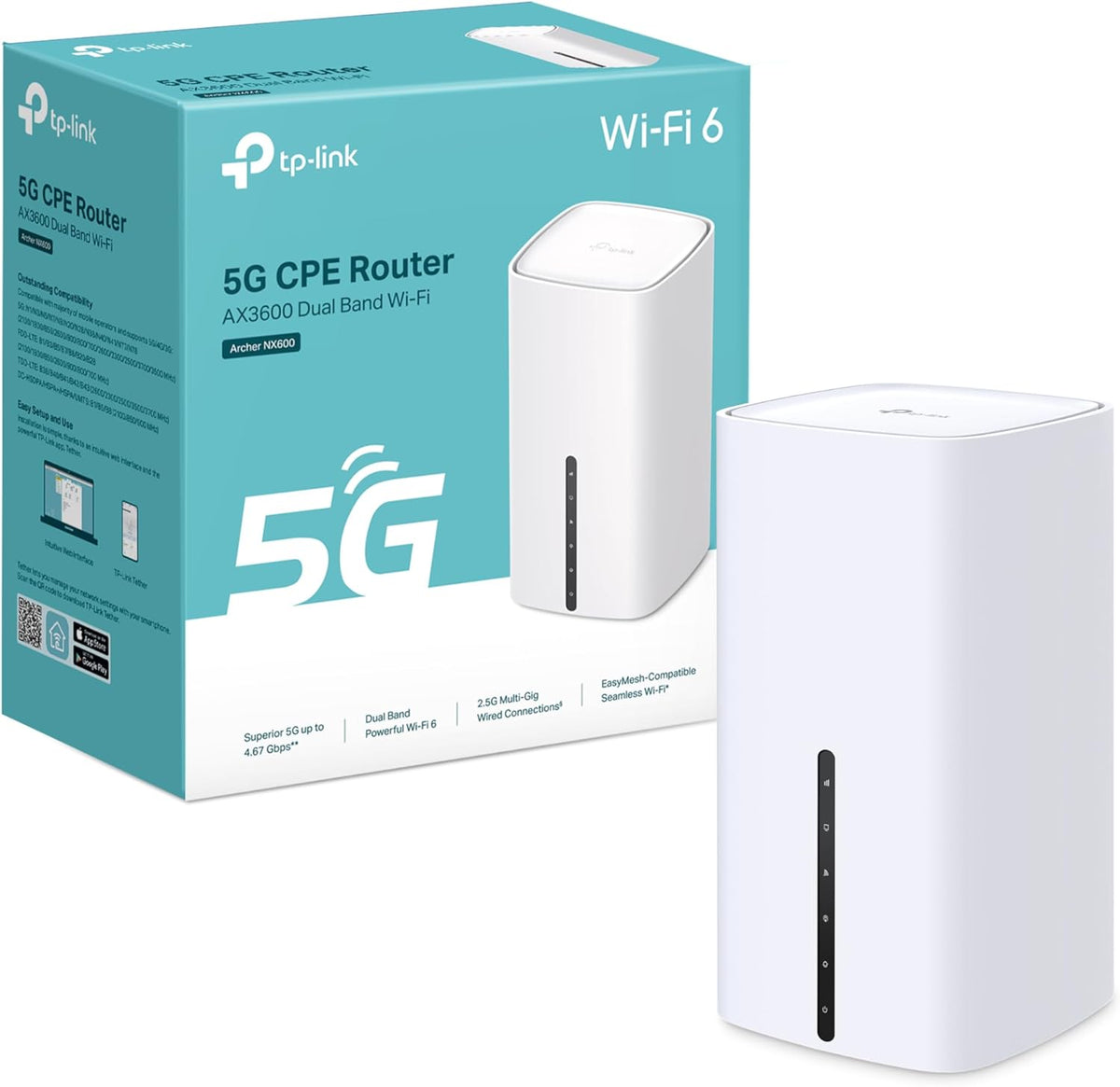 Routers NX600, con WiFi, TP-Link, WiFi 6 AX3000 Doble Banda