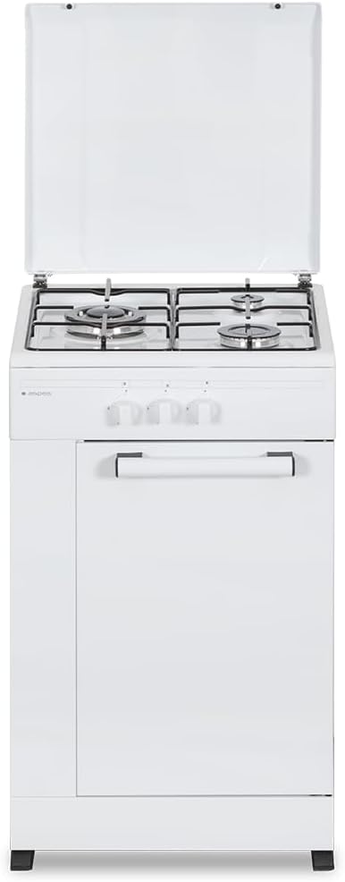 Cocinas independientes AKG3500PB, blanco, para la cocina, Aspes, Aspes Cocina Gas Butano 3 Zonas de Cocción