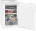 Congeladores verticales, 88,5 × 55 × 57,5 Cm, 91L, regulable, blanco, Exquisit, 4 Compartimentos, Cajón XL para Alimentos Grandes, Consumo 166 kWh/año