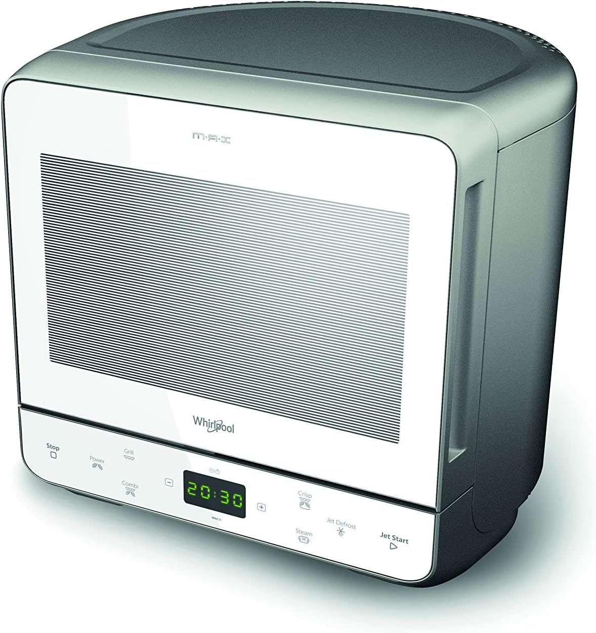 Microondas con grill, 392 mm, 13L, 700 W, plata, Whirlpool