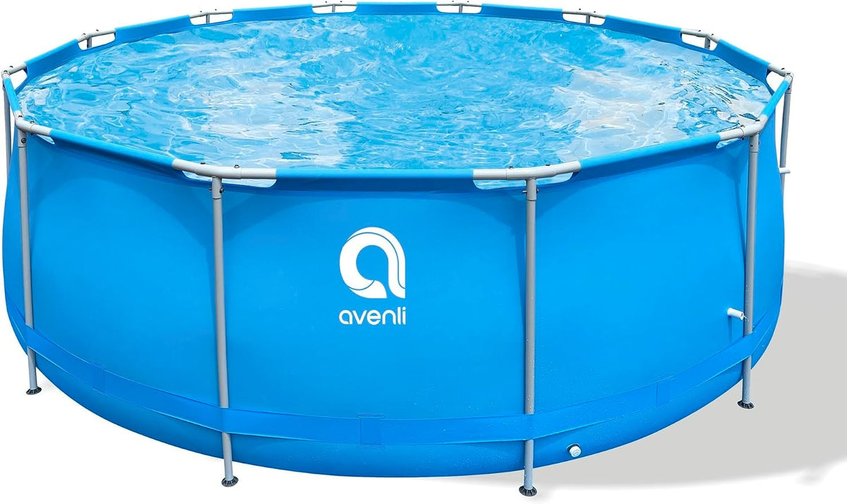 piscina, 450 × 122 cm, azul, AVENLI, Jilong Avenli Piscina Redonda con Estructura