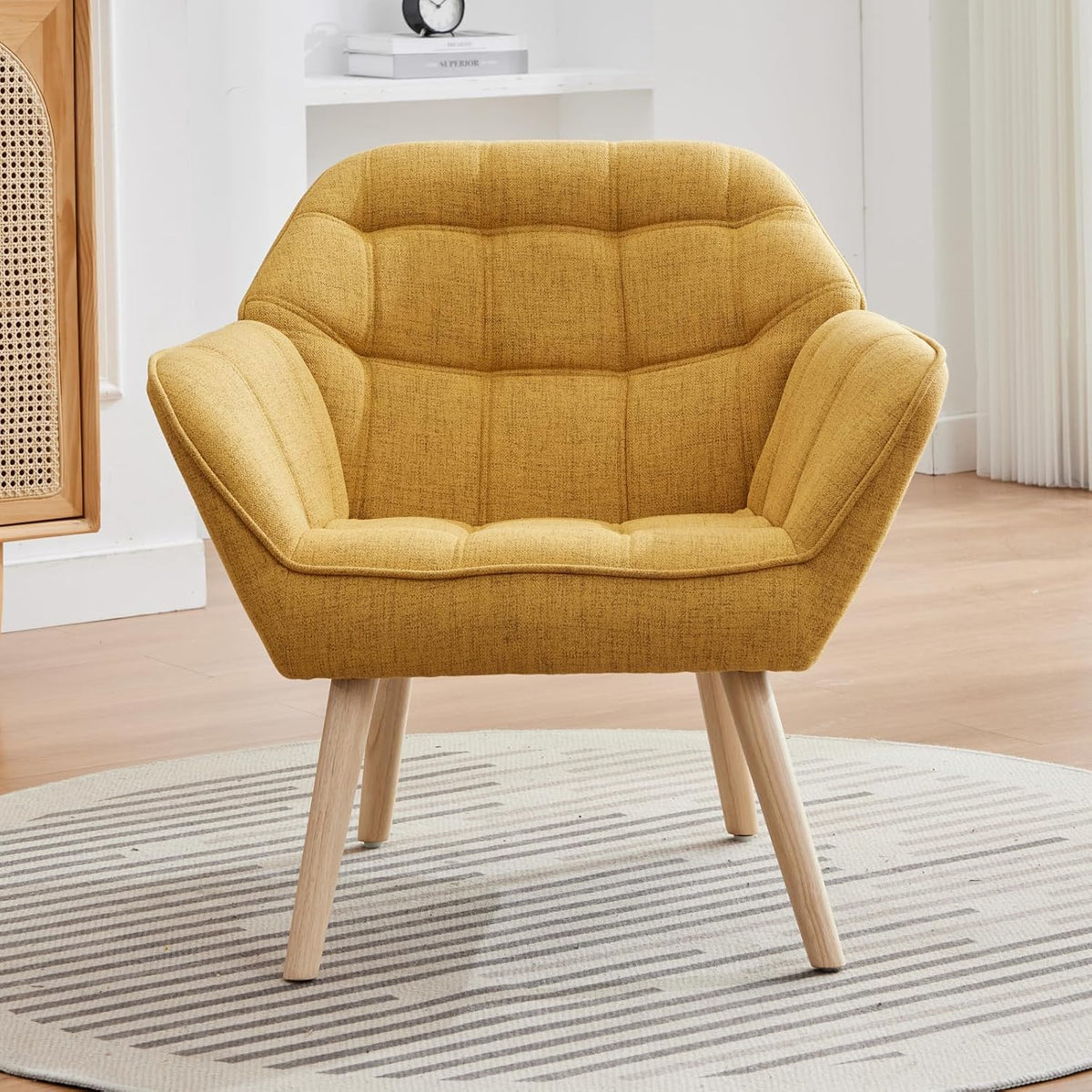 Sillones, 79 cm, para el salón, chairus, chairus Butaca de Salón Lino con Respaldo Ancho