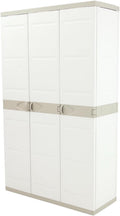 armario, 176 × 105 × 41 cm, con estantes, beige, Recamania