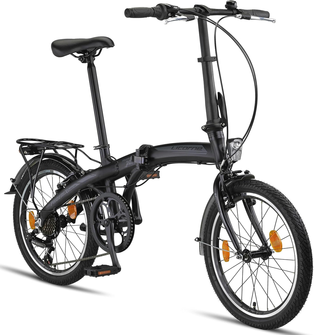 Plegables, aluminio, Licorne Bike, 20 pulgadas, bicicleta plegable para hombre y mujer, 7 marchas