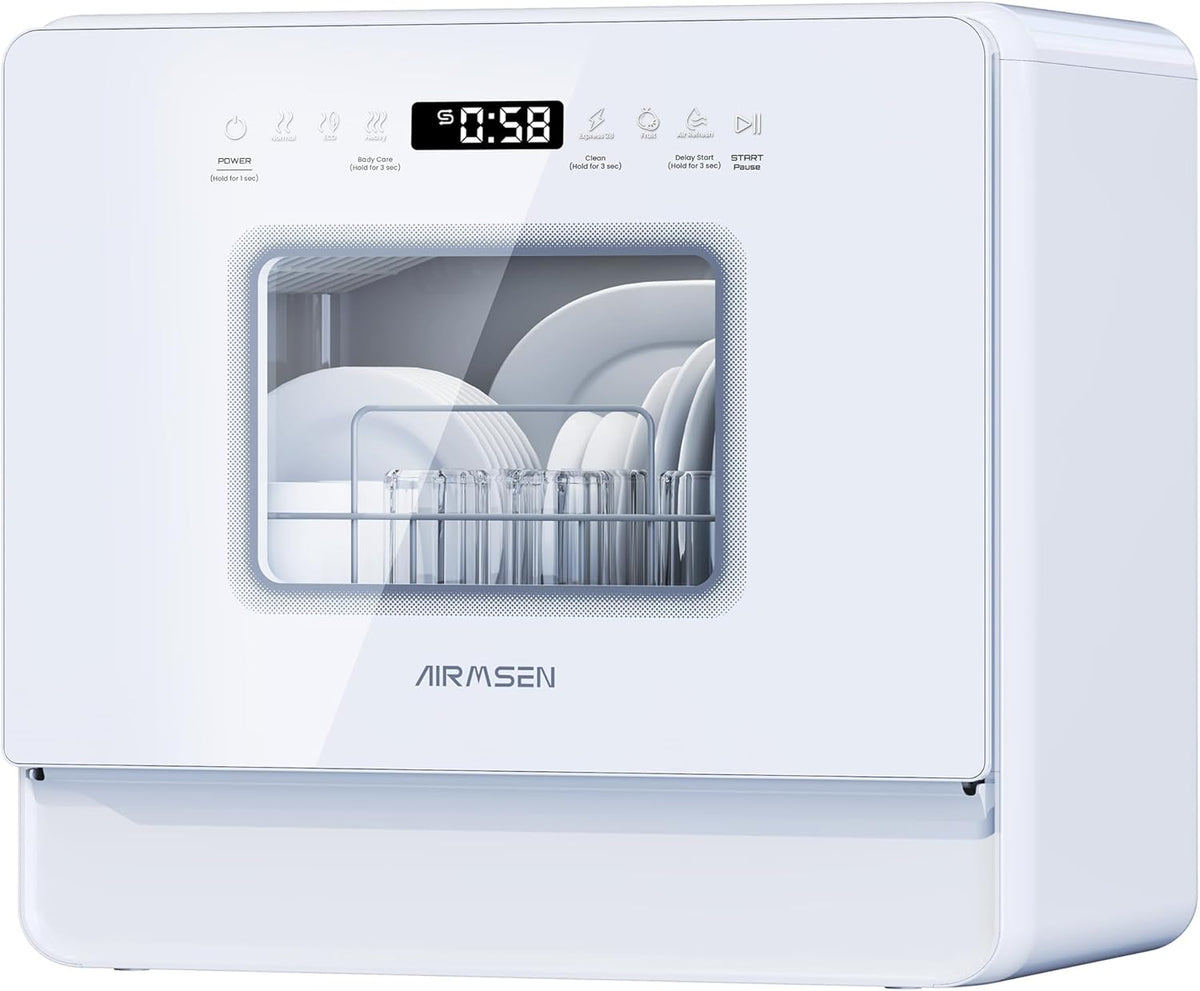 lavavajillas, 300 mm, 5L, con iluminación LED, blanco, para la cocina, para el dormitorio, AIRMSEN