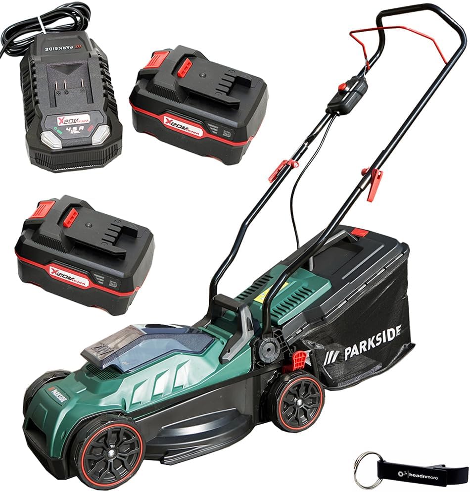 Cortacéspedes rotativos, 112 × 105 × 40 cm, 20 V, inalámbrico, HEADNMORE