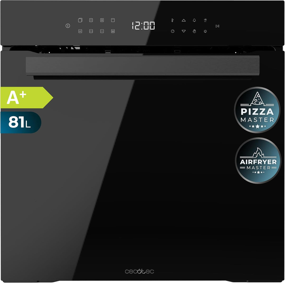 freidora de aire P506000, 35cm, 81L, Cecotec, 3D Cooking, Steam Base X2, 5 Posiciones
