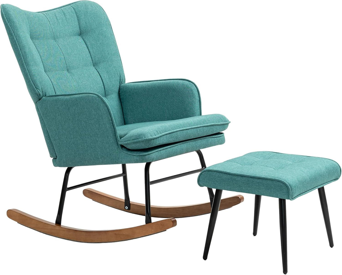 HOMCOM Mecedoras, 64 × 89 × 90 cm, 130 kg, azul