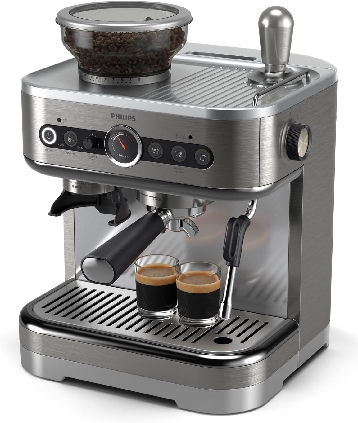 PHILIPS cafetera, 58 mm, acero, 250g