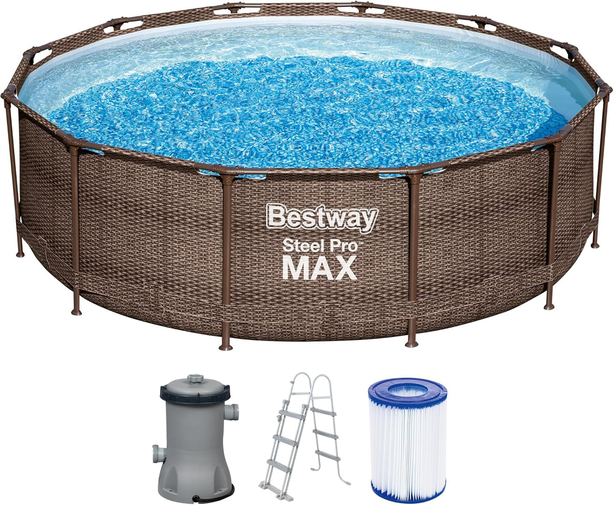Bestway piscina, 366 × 100 Cm, Bestway Piscina Desmontable Steel Pro Max Deluxe 366x100 Cm 56709