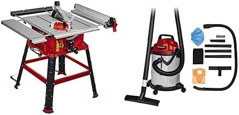 Einhell aspirador, 30mm, 2200W, Einhell Sierra de mesa circular TC-TS 2225 U (máx. 2200W, Ø254 x Ø30mm hoja, ajuste de altura hasta 80mm