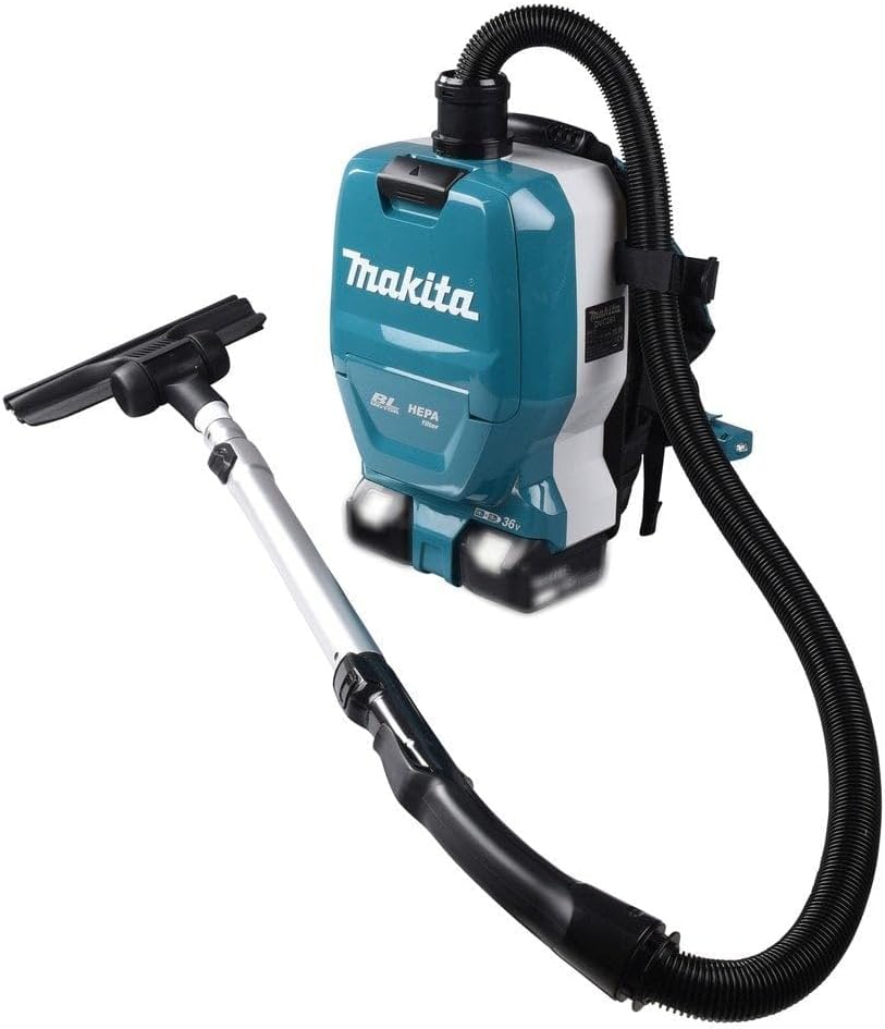 Makita DVC261Z aspirador, inalámbrico, Makita DVC261Z Aspirador De Mochila Bl 18Vx2 Lxt con Selector, Multicolor/sin batería y Cargador