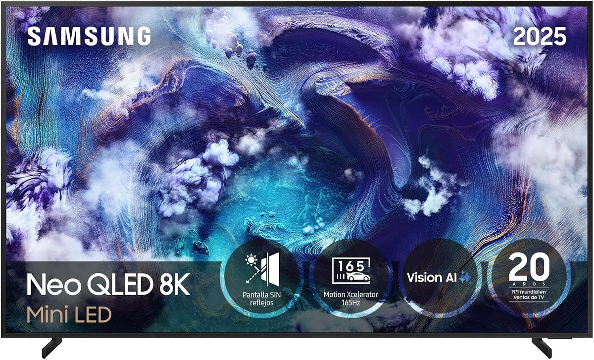 Samsung QN900F Smart TV, con iluminación LED, control inteligente, Pantalla sin Reflejos con Glare Free y Motion Xcelerator 165Hz