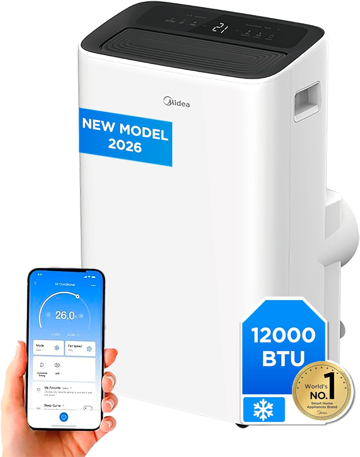 aire acondicionado, con mando a distancia, control inteligente, Midea