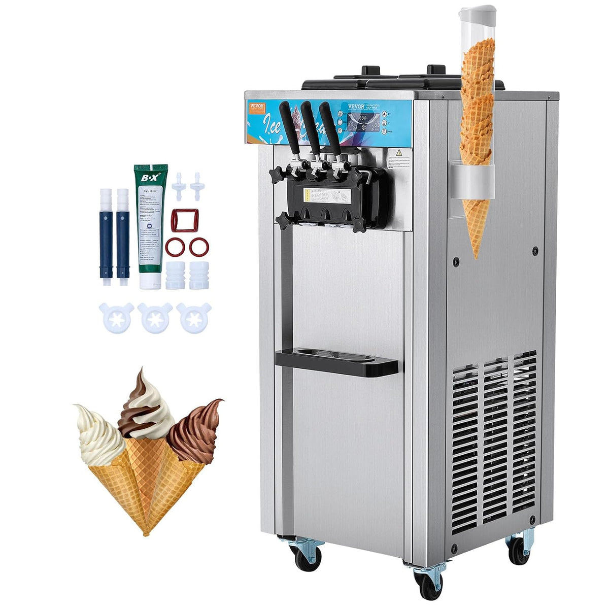 Máquinas para hacer hielo, 31 L, 1500 W, 5,5 L, VEVOR