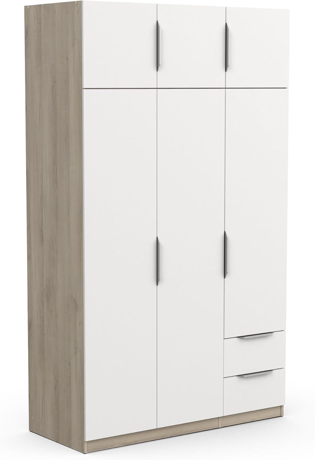 armario, 119,4 × 51,1 × 203 cm, con cajones, con estantes, madera, blanco, Demeyere, 4 x 51, 1 x 203 cm
