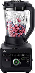 Braun batidora, 1600W, 2L, negro, Braun Batidora PowerBlend JB 9040 de Válvula Triangular, 10 Ajustes de Velocidad Manual + Botón Pulse, Vaso de 2L
