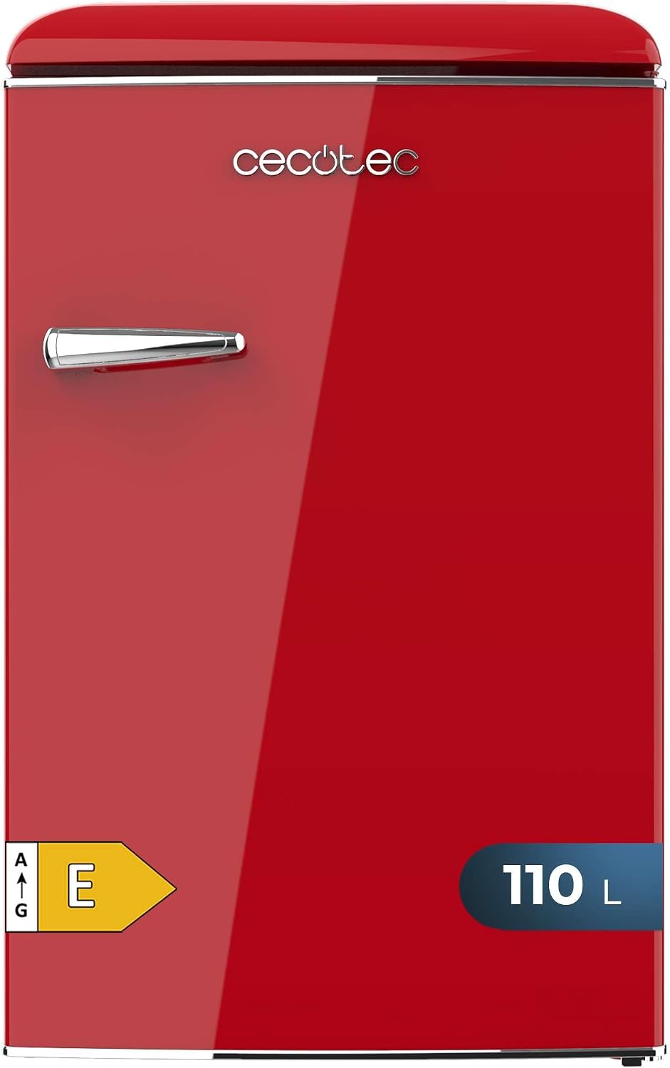 frigorífico, 110 L, vidrio, rojo, Cecotec
