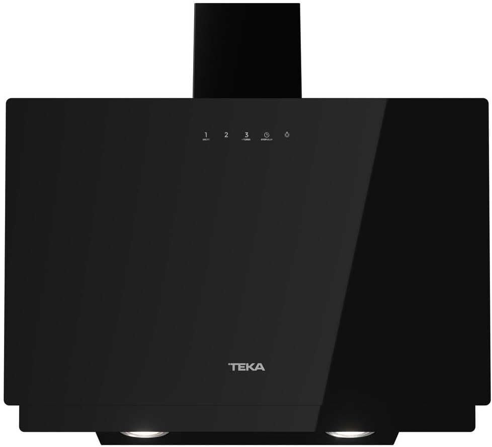 TEKA Campanas de pared, 60 cm, con iluminación LED, 3 Velocidades + Intensiva, DVN 67050 TTC BK