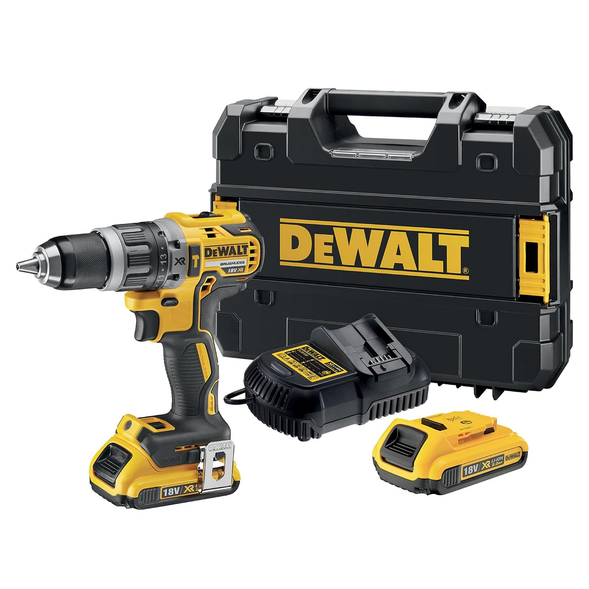 DEWALT DCD796D2-QW taladro, 18V, atornillador percutor con motor Brushless XR incluye 2 Baterias